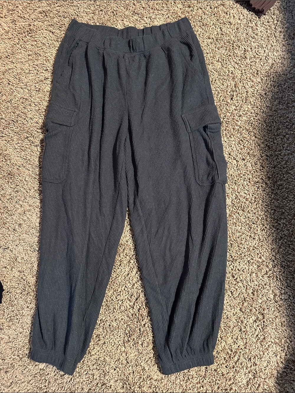 aerie dark gray Cargo Jogger Pants with Elastic Waist